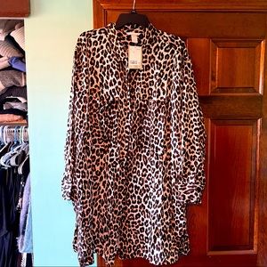 BNWT h&m leopard tunic